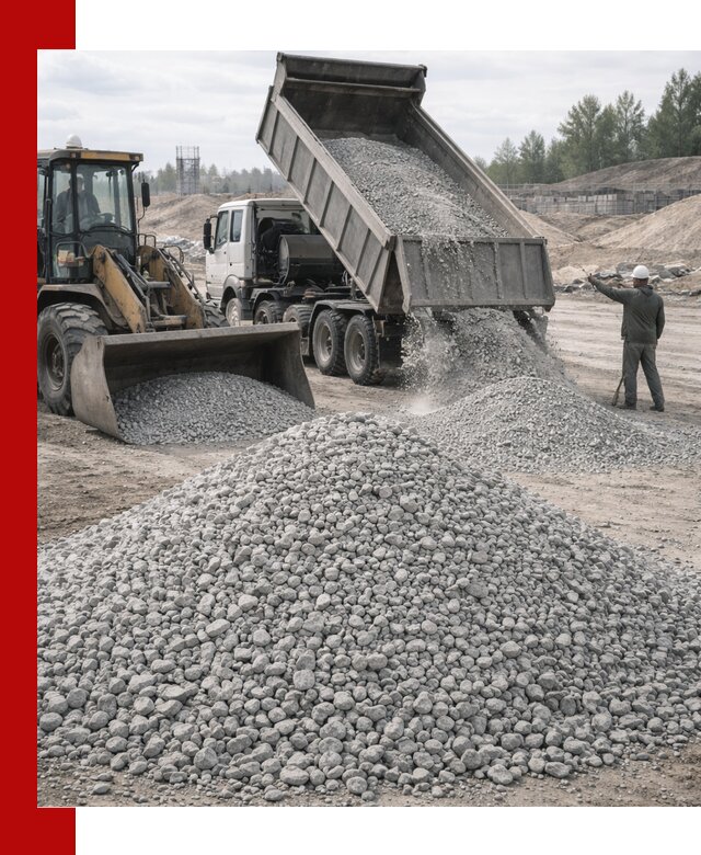 Доставка известнякового щебня фр. 5–20 в Ахтубинске
