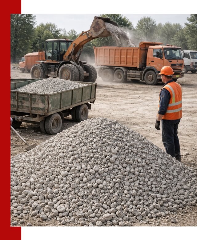 Доставка известнякового щебня фракция 20–40 в Ахтубинске