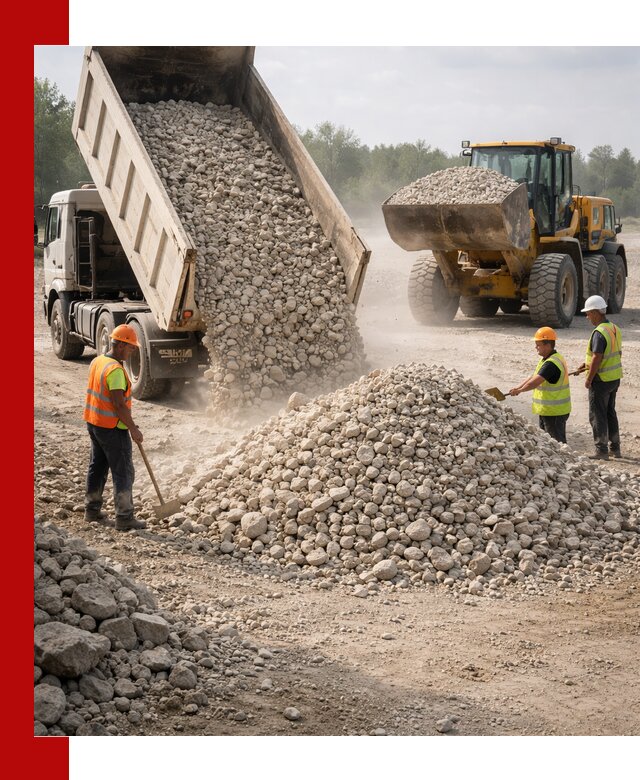Доставка известнякового щебня фр. 40-70 в Ахтубинске