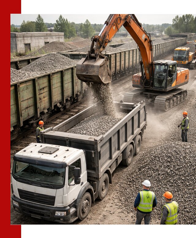 Железнодорожный щебень фракция 25–60 для поставок в Ахтубинске