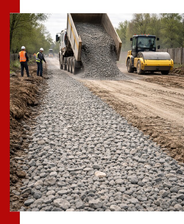 Доставка щебня для отсыпки дорог в Ахтубинске высокого качества