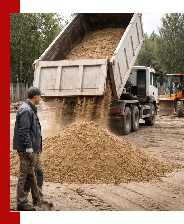 Доставка и продажа песка с разгрузкой в Ахтубинске