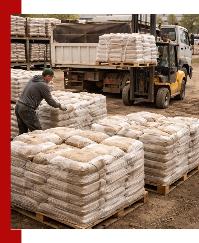 Карьерный песок в мешках с доставкой в Ахтубинске