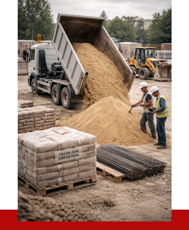 Песок для бетона в Ахтубинске от 2589 р. с доставкой, ПРОНЕРУДХтб