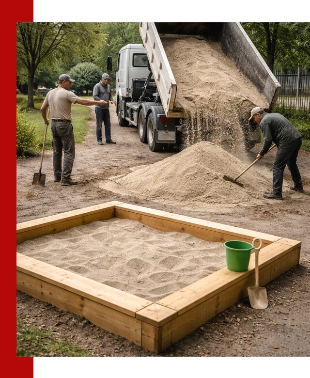 Песок для песочницы с доставкой в Ахтубинске недорого и чистый