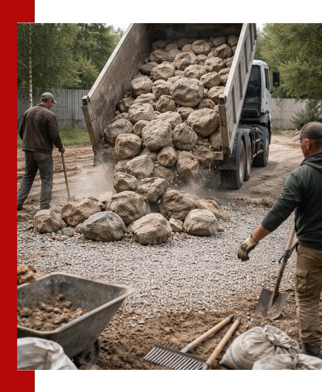 Доставка и укладка булыжника в Ахтубинске