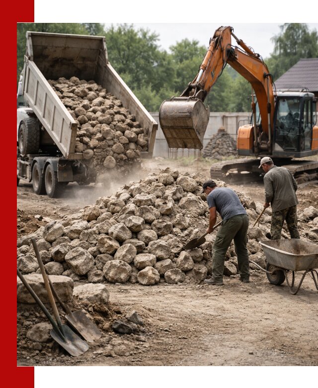 Доставка и разгрузка бутового камня в Ахтубинске