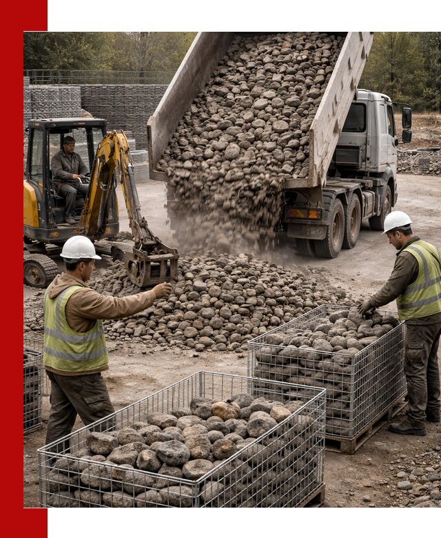 Камень для габионов фракция 100–201 в Ахтубинске