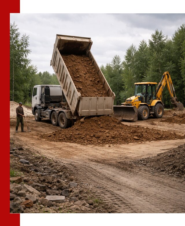 Доставка суглинка самосвалами в Ахтубинске подсыпка и планировка