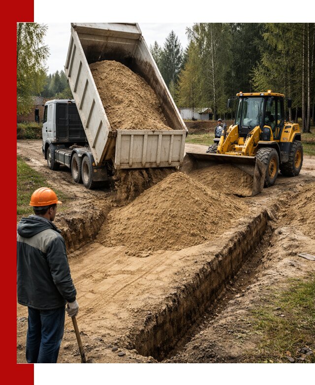 Доставка песчаного грунта в Ахтубинске для строительных работ
