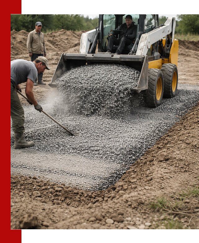 Устройство щебеночной подушки в Ахтубинске для дорог и фундаментов